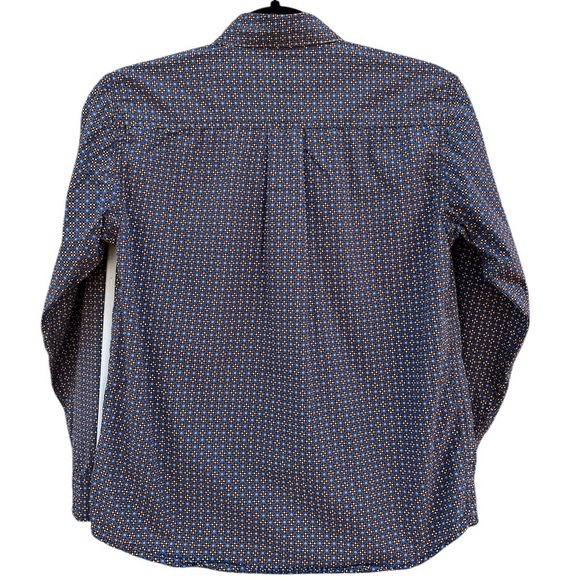 Cinch Western Boys Blue and Brown Button Down Long Sleeve Size Large 12 - Picture 2 of 6